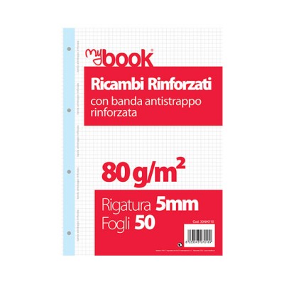 RICAMBIO RINFORZATO A4 80GR 50FF 5MM